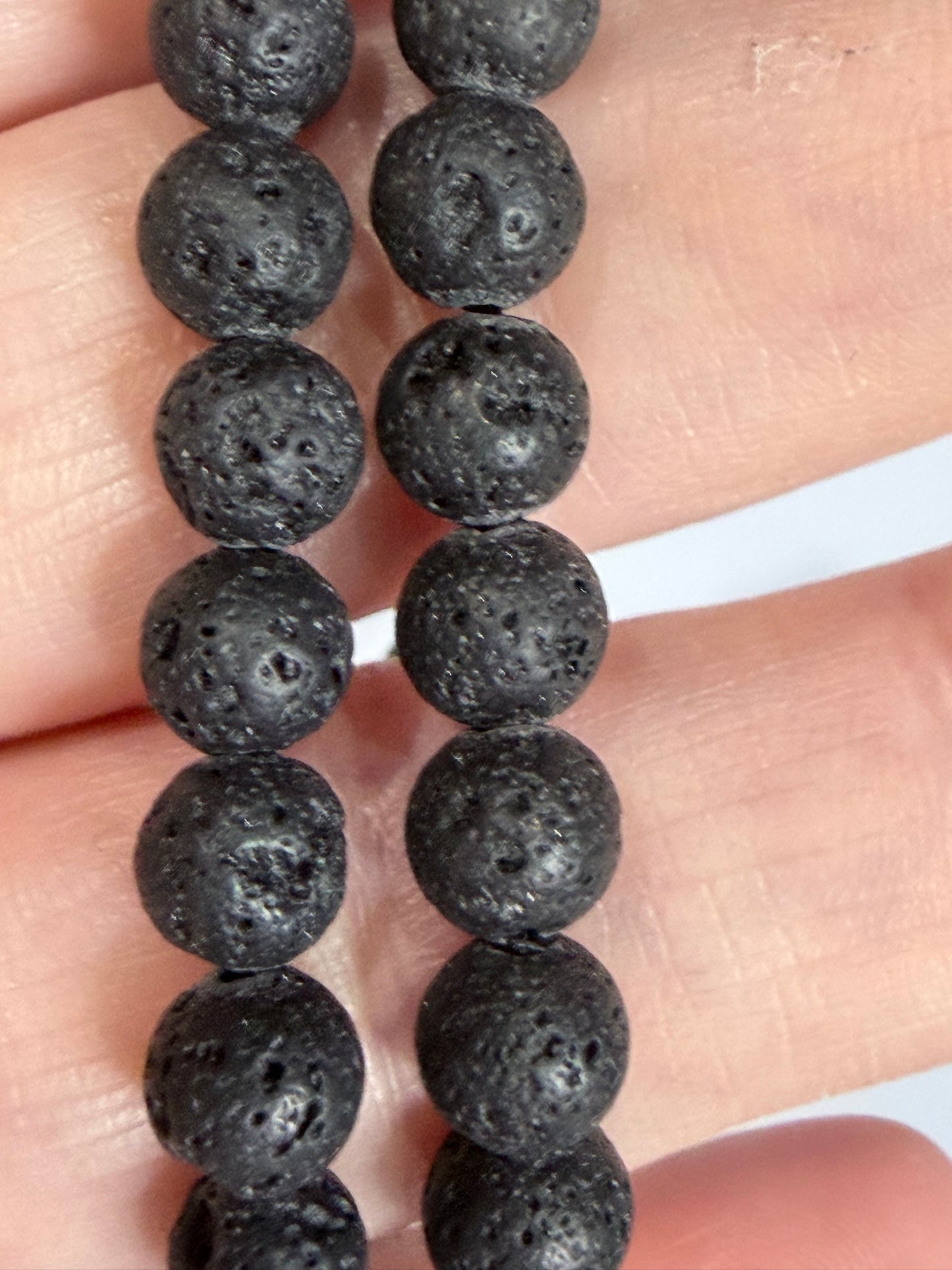 6mm Lava Stone Bracelet – Grounding • Strength • Emotional Stability