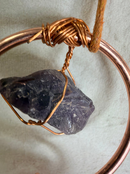 7 Chakra Raw Crystal Wall Hanging – 30cm