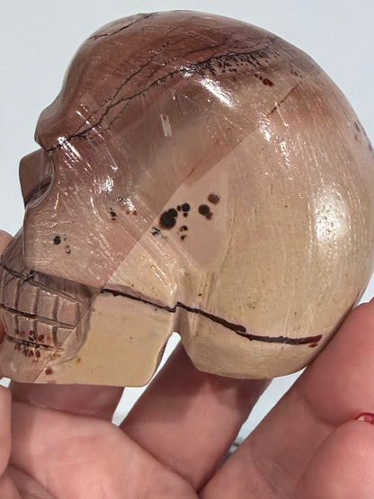 Picture Jasper Skull Carving – 300g