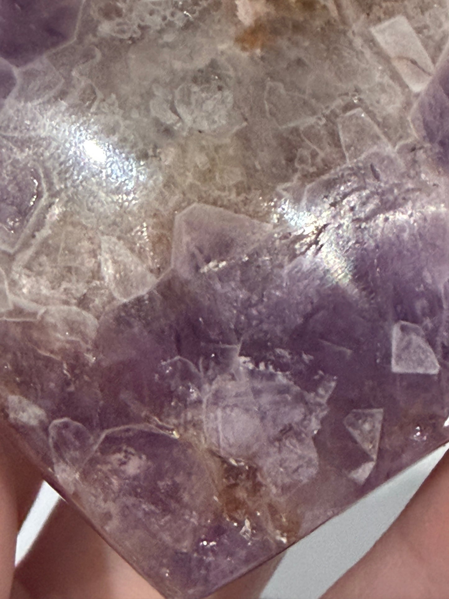 Amethyst & Banded Agate Heart 104g | 6.4 × 5.7 cm | Self-Standing H