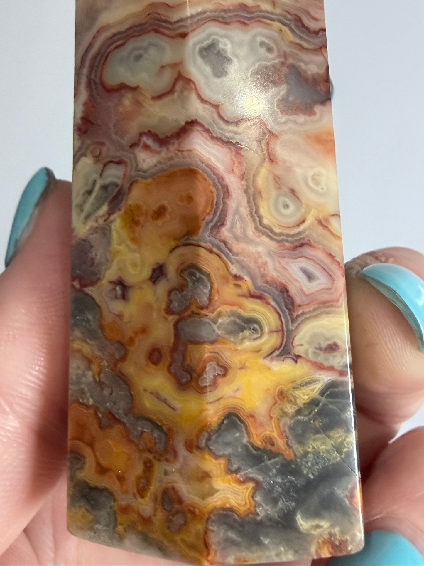 Crazy Lace Agate Tower – C -