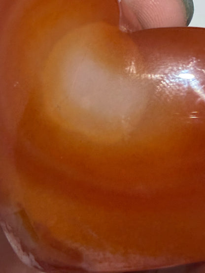 Carnelian Agate Druzy Heart A -