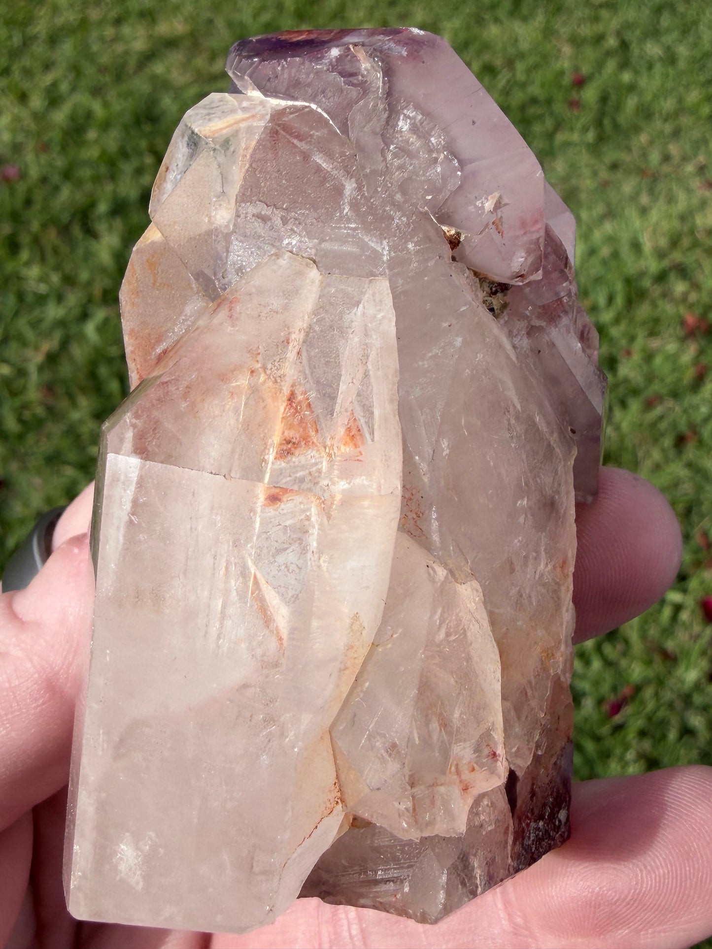 Large Included Amethyst Cluster Point– 215g | 8.5cm