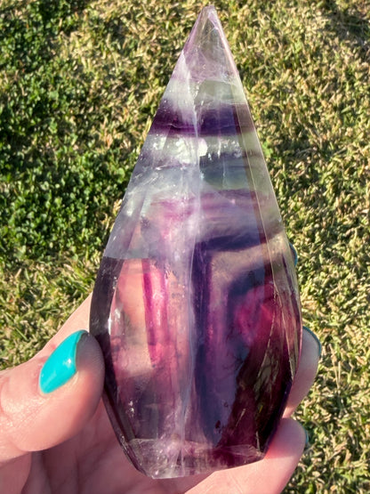 Rainbow Fluorite Freeform – 11cm | 160g