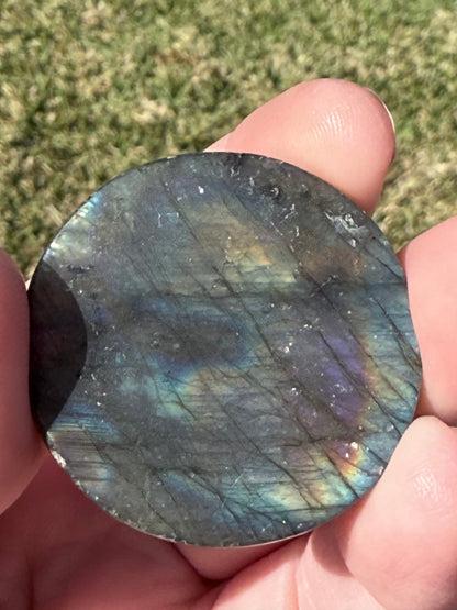 Labradorite moon Face Carving