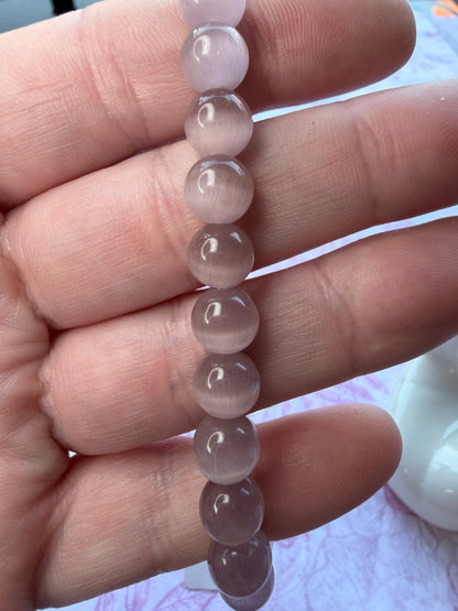 8mm Cat’s Eye Bracelet – Mauve/Lilac