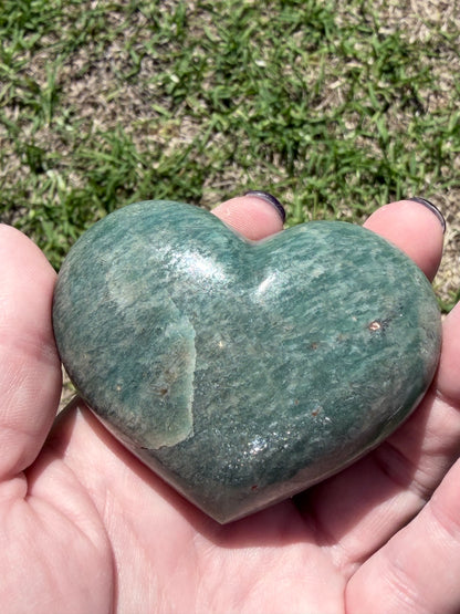 Amazonite Heart – 180g 7 x 5.6cm