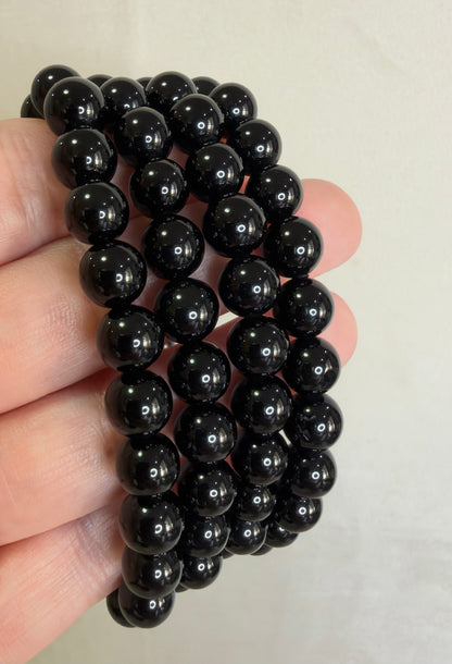 8mm Black Obsidian Bracelet