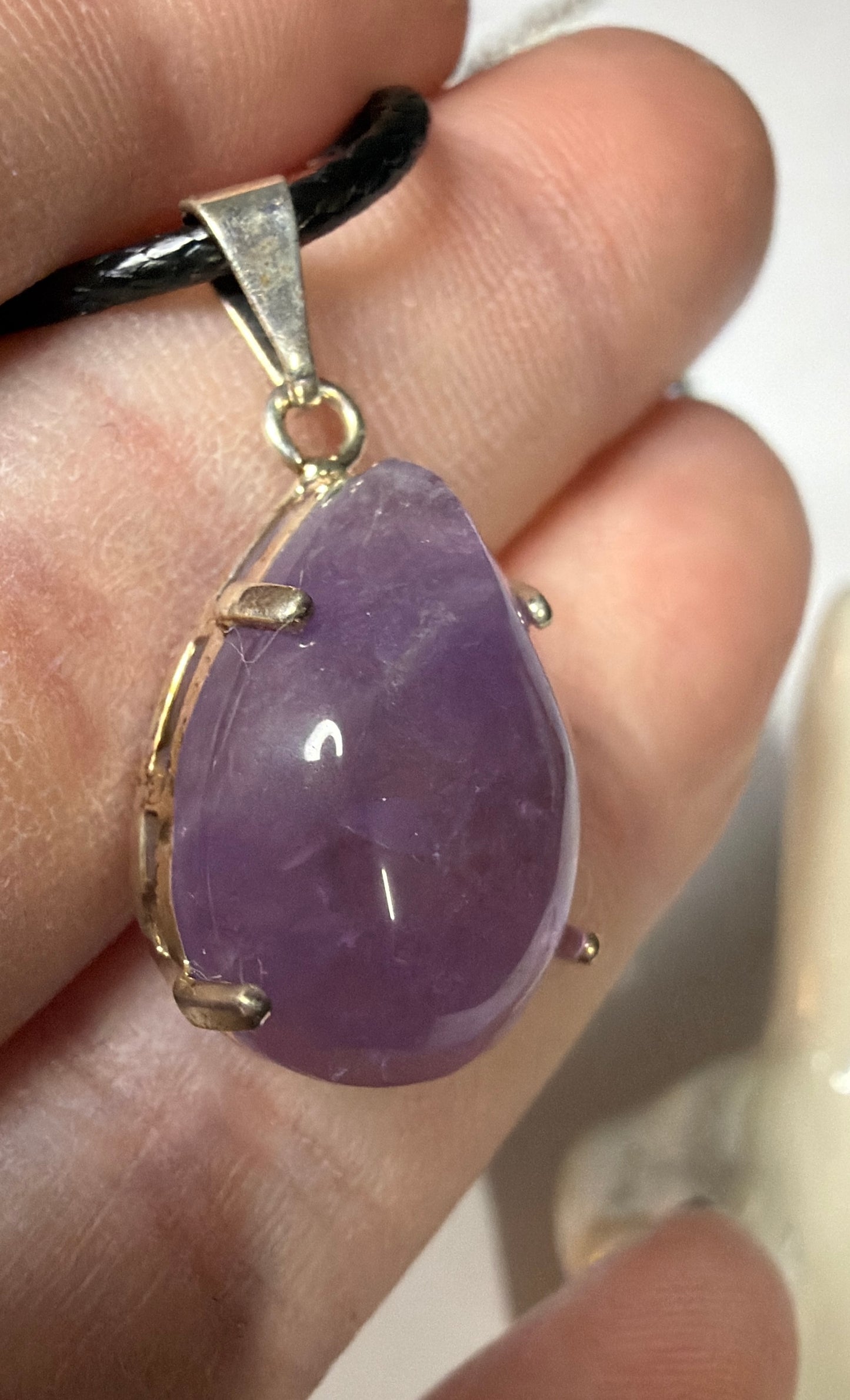 Amethyst Teardrop Pendant necklace