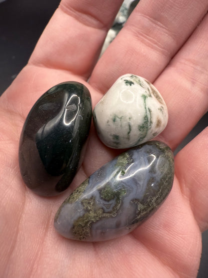 Moss Agate Tumbles