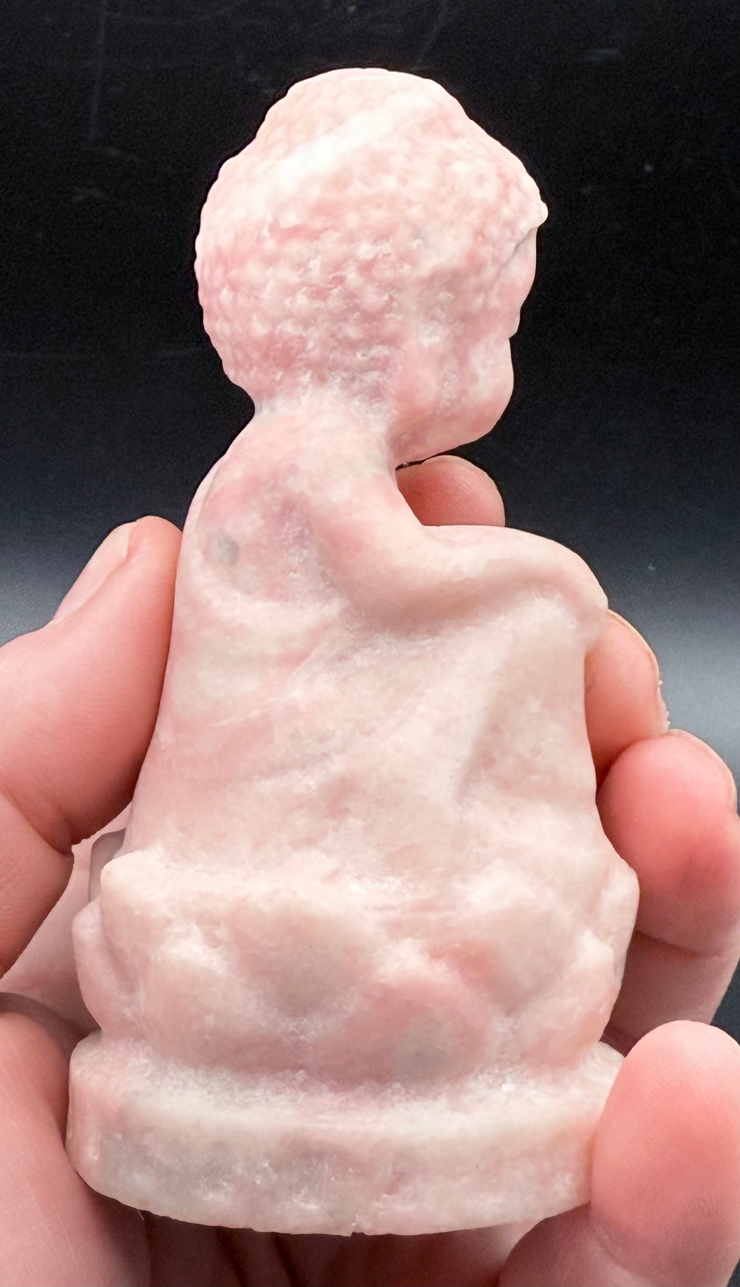 Pink Opal Baby Buddha Carving