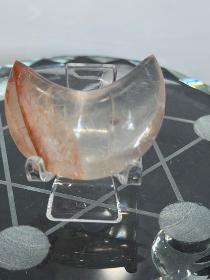 Fire Quartz Moon Carving – 5 cm (Pick Your Own)