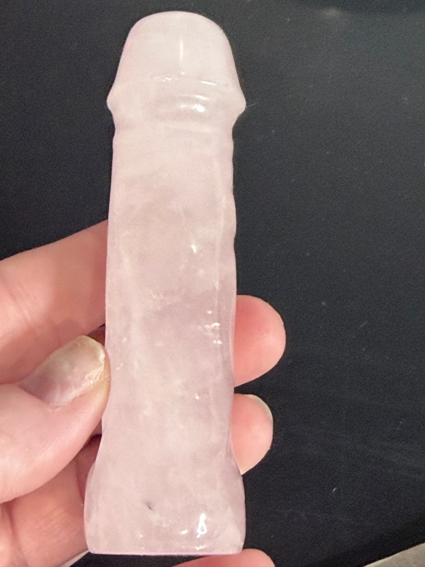 Rose Quartz Willy Carving – 10cm
