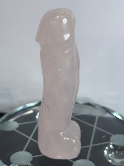 Rose Quartz Willy Carving – 10cm