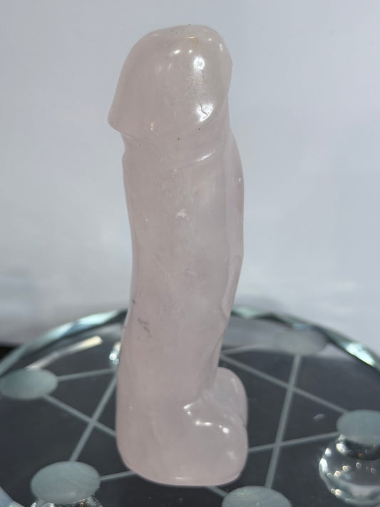 Rose Quartz Willy Carving – 10cm