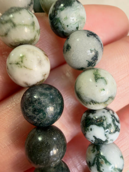 8mm Moss Agate Bracelet