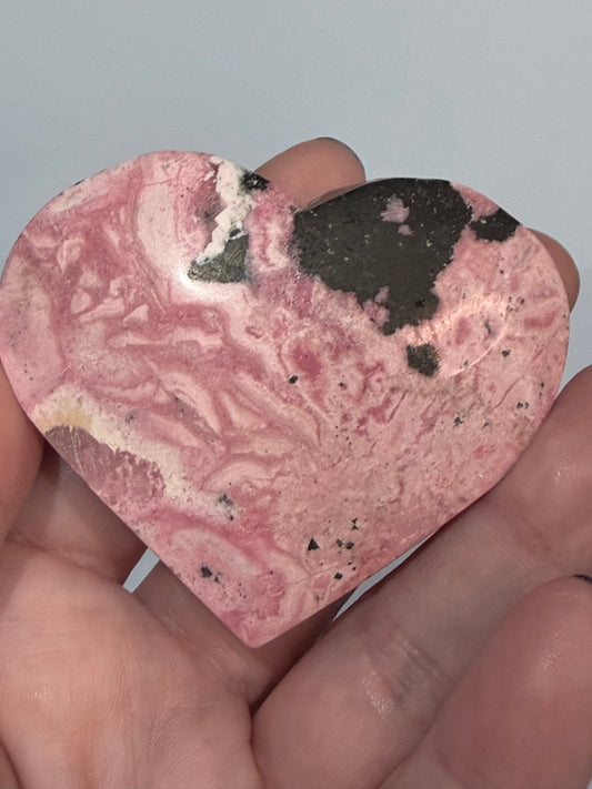 Pink Rhodonite Heart (Peru) A