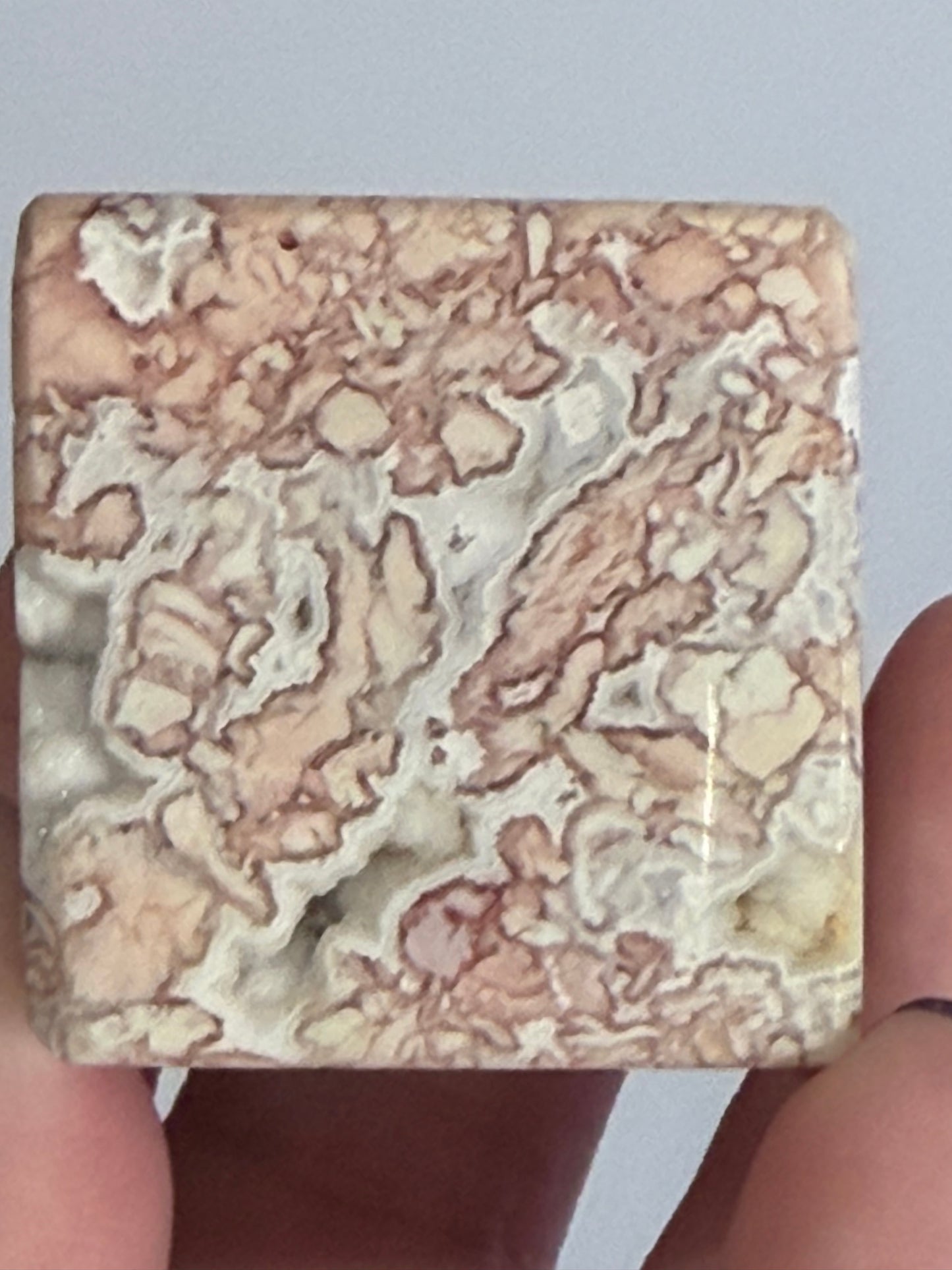 Pink Agate Druzy Floating Cube 3.6cm 110g B