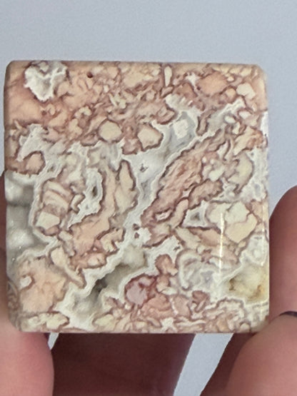 Pink Agate Druzy Floating Cube 3.6cm 110g B
