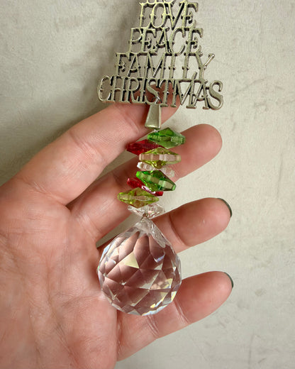 Christmas Tree Glass Suncatcher – 40cm