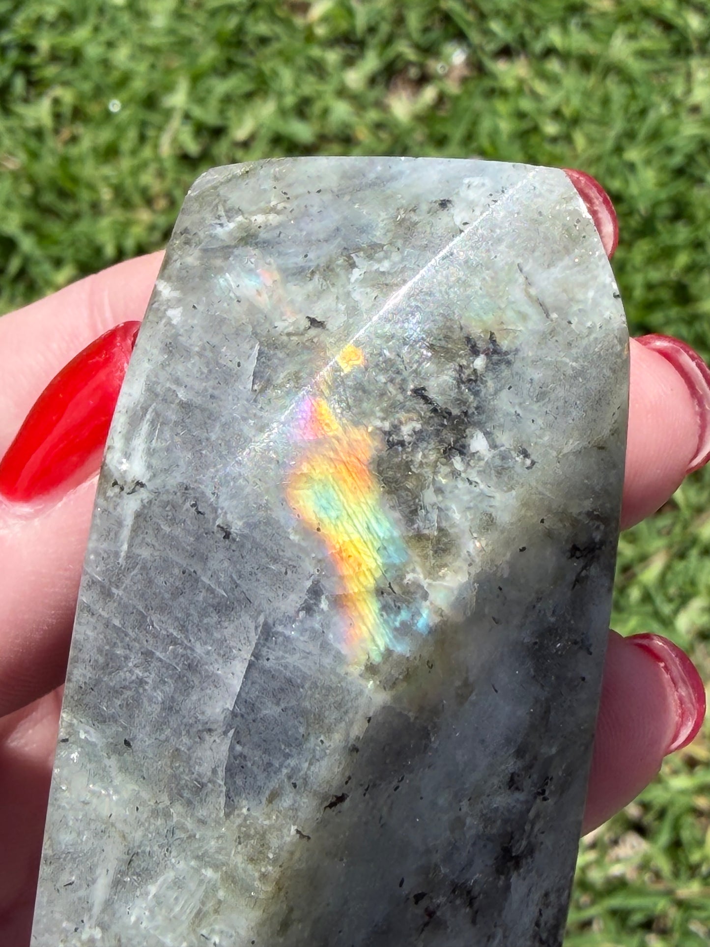 Labradorite Crystal Freeform – Rainbow Flash | 159g E