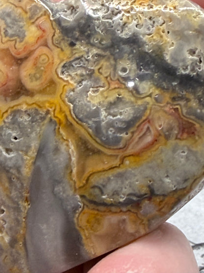 Crazy Lace Agate Heart – 90g | 5.6 x 4.6cm