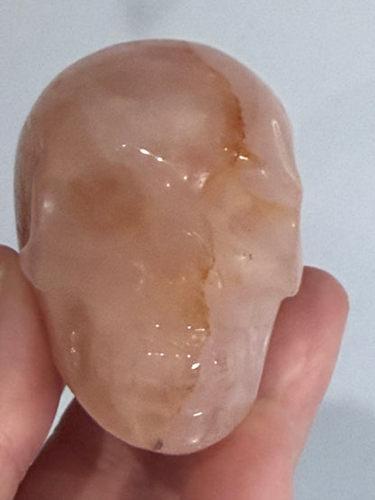 Fire Quartz (Hematoid Quartz) Crystal Skull – Peach Tones | 6cm