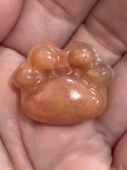 Paw Print Mini Crystal Carvings – Various Materials | 3cm