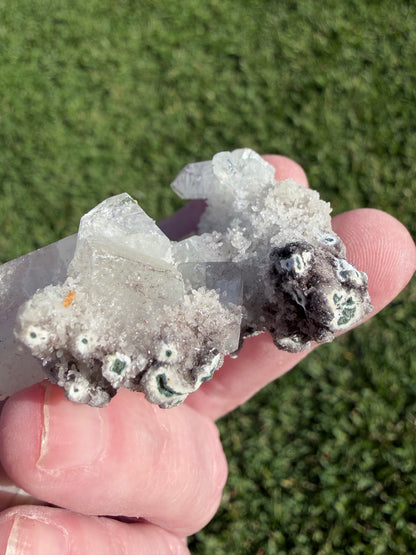 Jalgaon Apophyllite on Chalcedony with Celadonite | 33g