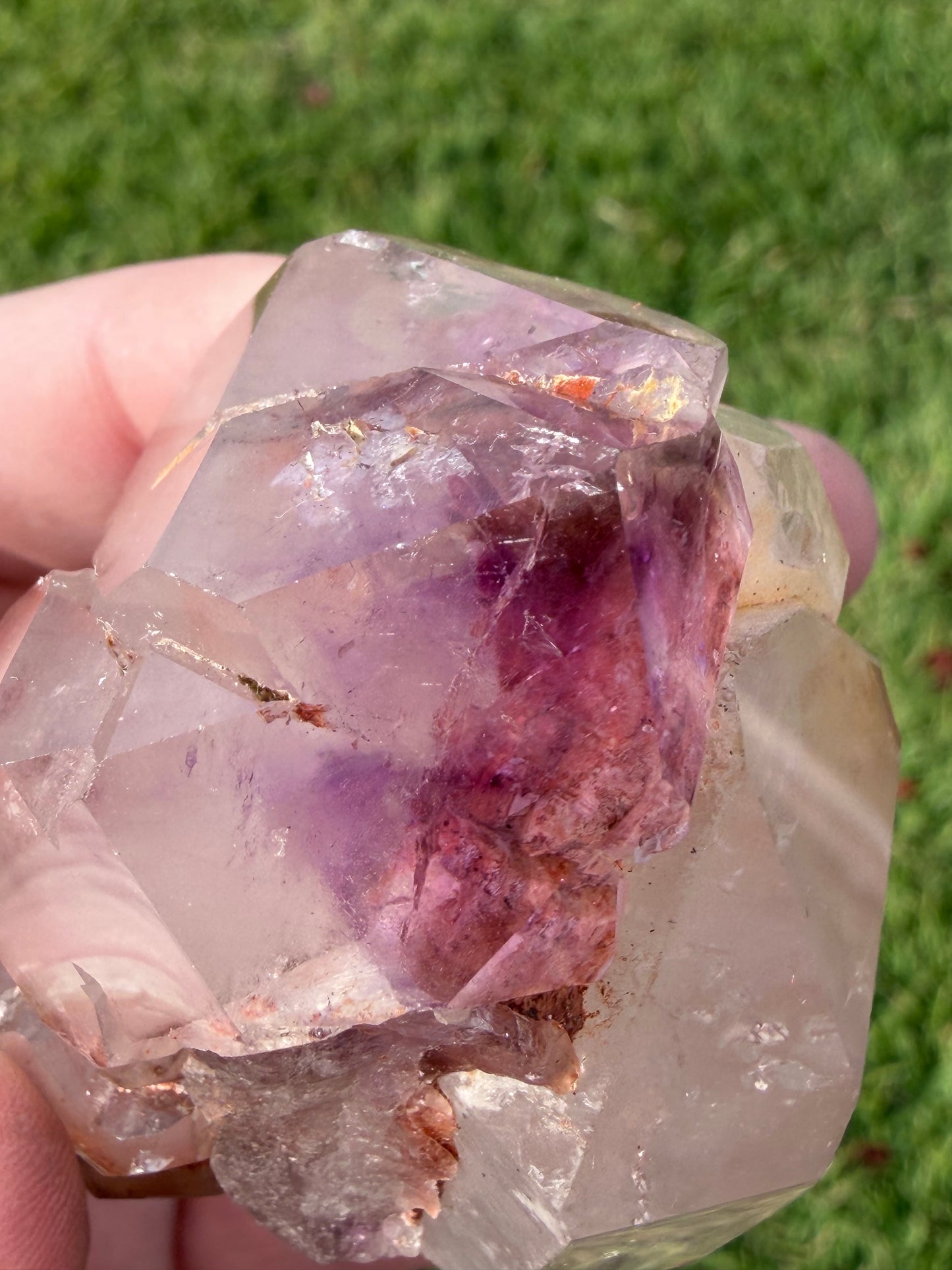 Large Included Amethyst Cluster Point– 215g | 8.5cm