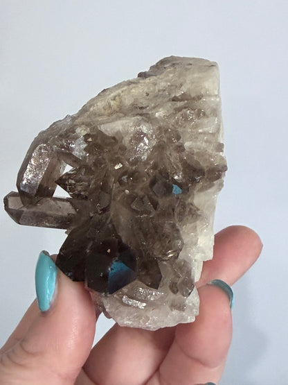 Smoky Quartz Crystal Cluster on Milky Quartz Matrix 214g | Natural Brazilian