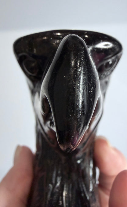 Black Obsidian Eagle Carving – 10 × 10 cm | 420 g