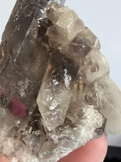 Smoky Quartz Crystal Cluster on Milky Quartz Matrix 160g | Natural Brazilian -