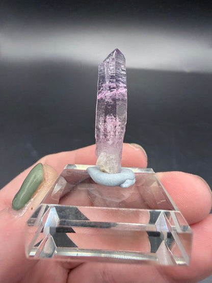 Vera Cruz Amethyst Point on Glass Display