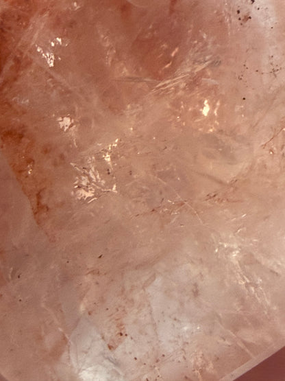 Fire Quartz Flat Heart (Hematoid Quartz) Heart – 5.6 cm | 106 g