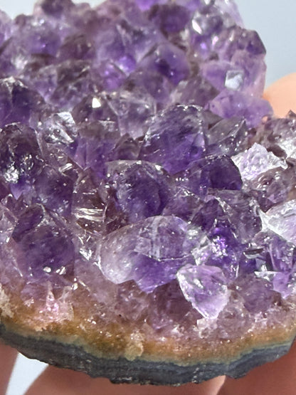 Amethyst Druzy Heart Cluster With Stand – 5.8cm (D)