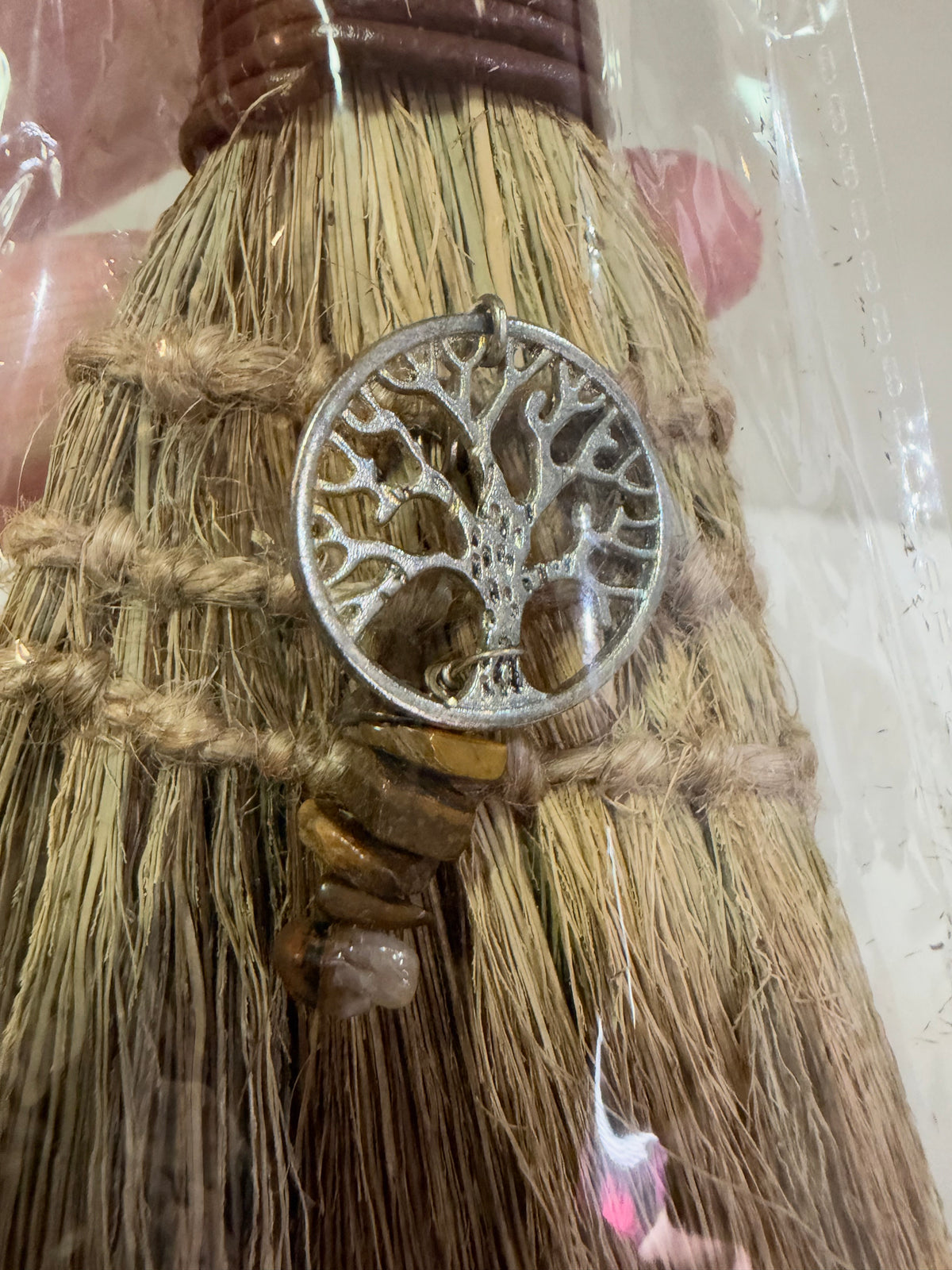 Tree of Life Tiger’s Eye Wicca Broom – Mini Witch’s Besom