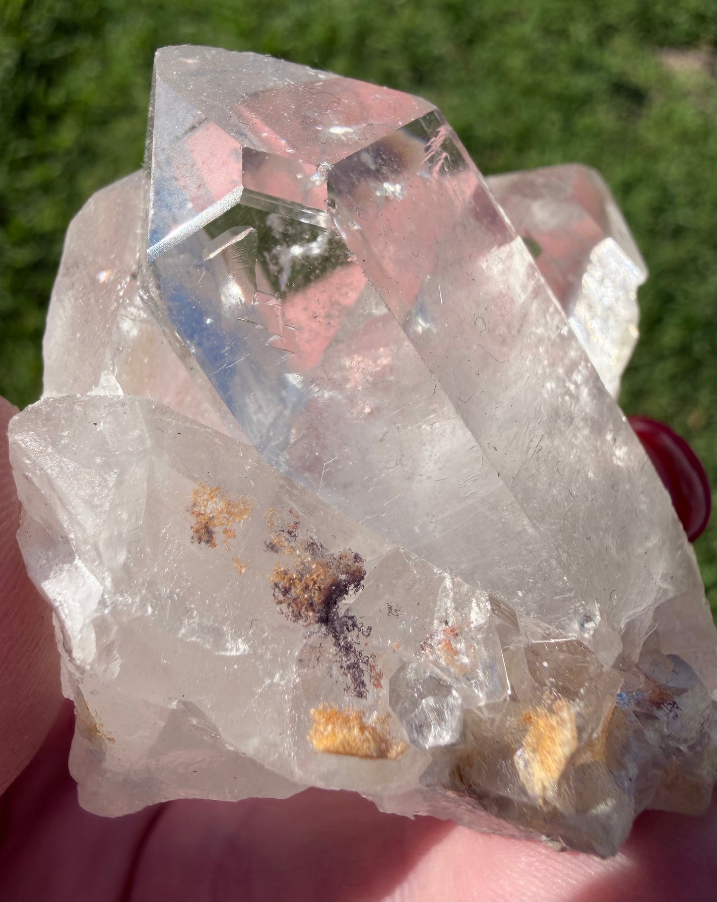 Clear Quartz Cluster with Natural Mineral Inclusions – 92g