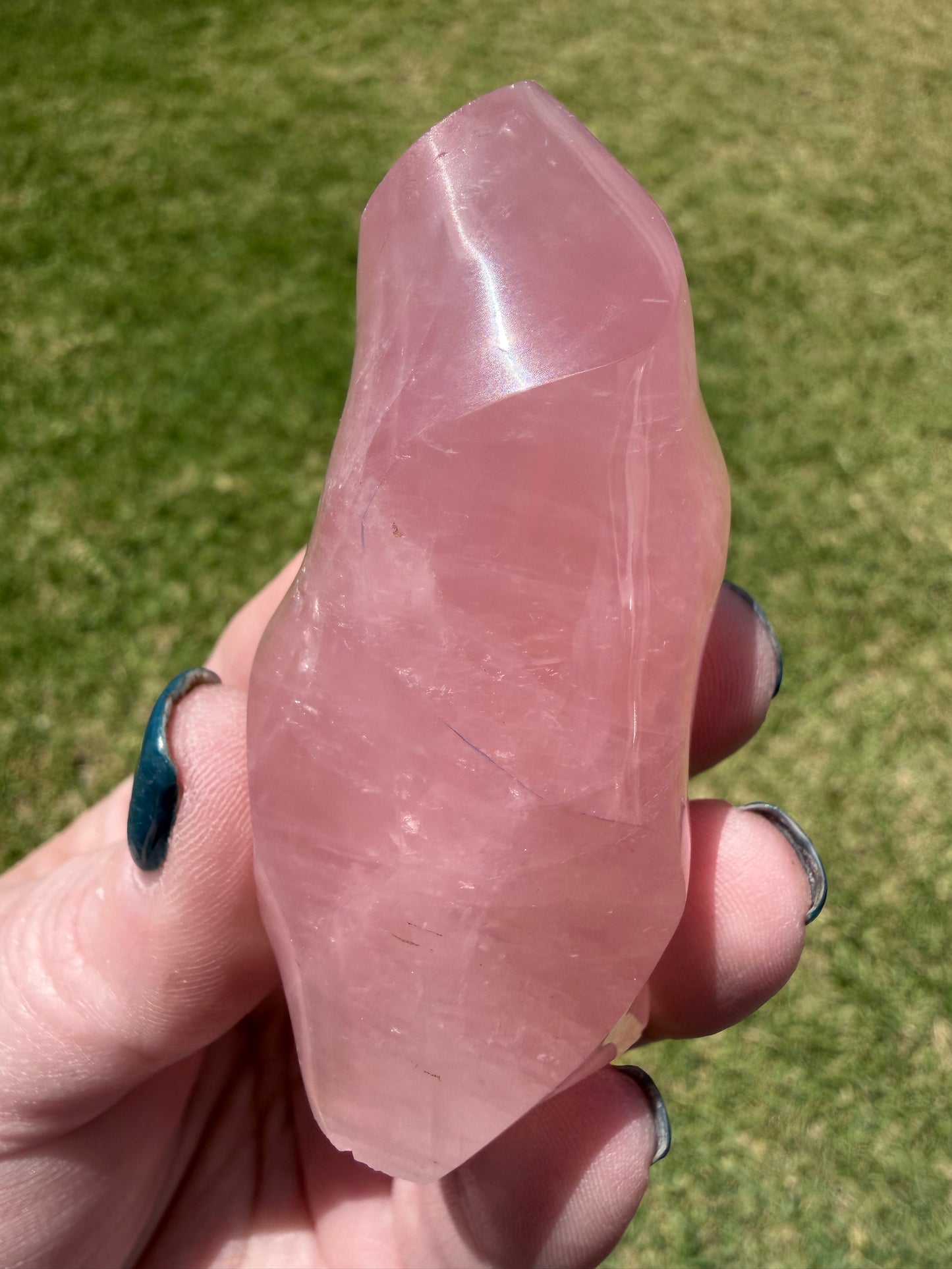 Bright Pink Rose Quartz Flame – 100g
