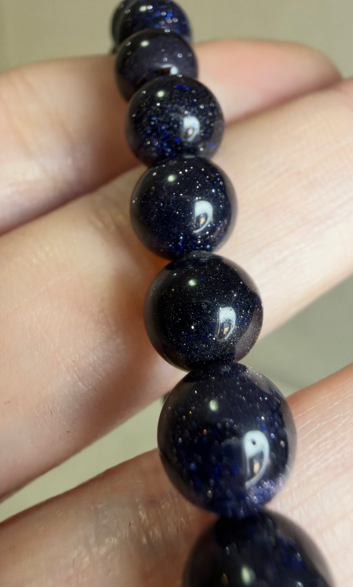8mm Blue Goldstone Bracelet
