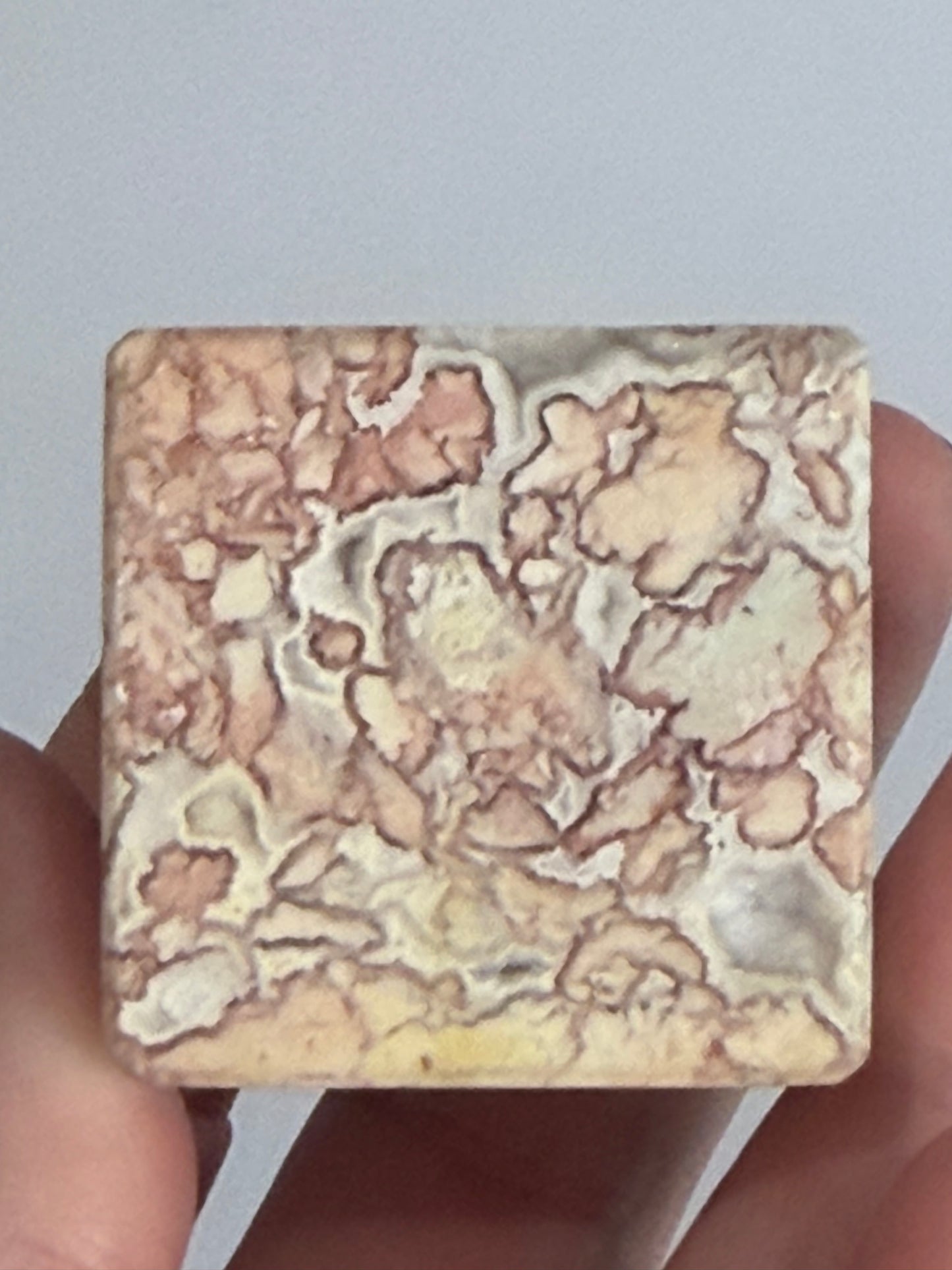 Pink Agate Druzy Floating Cube 3.6cm 110g B