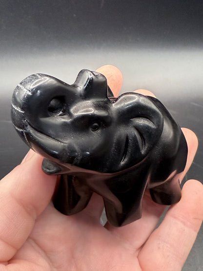 Black Obsidian Elephant