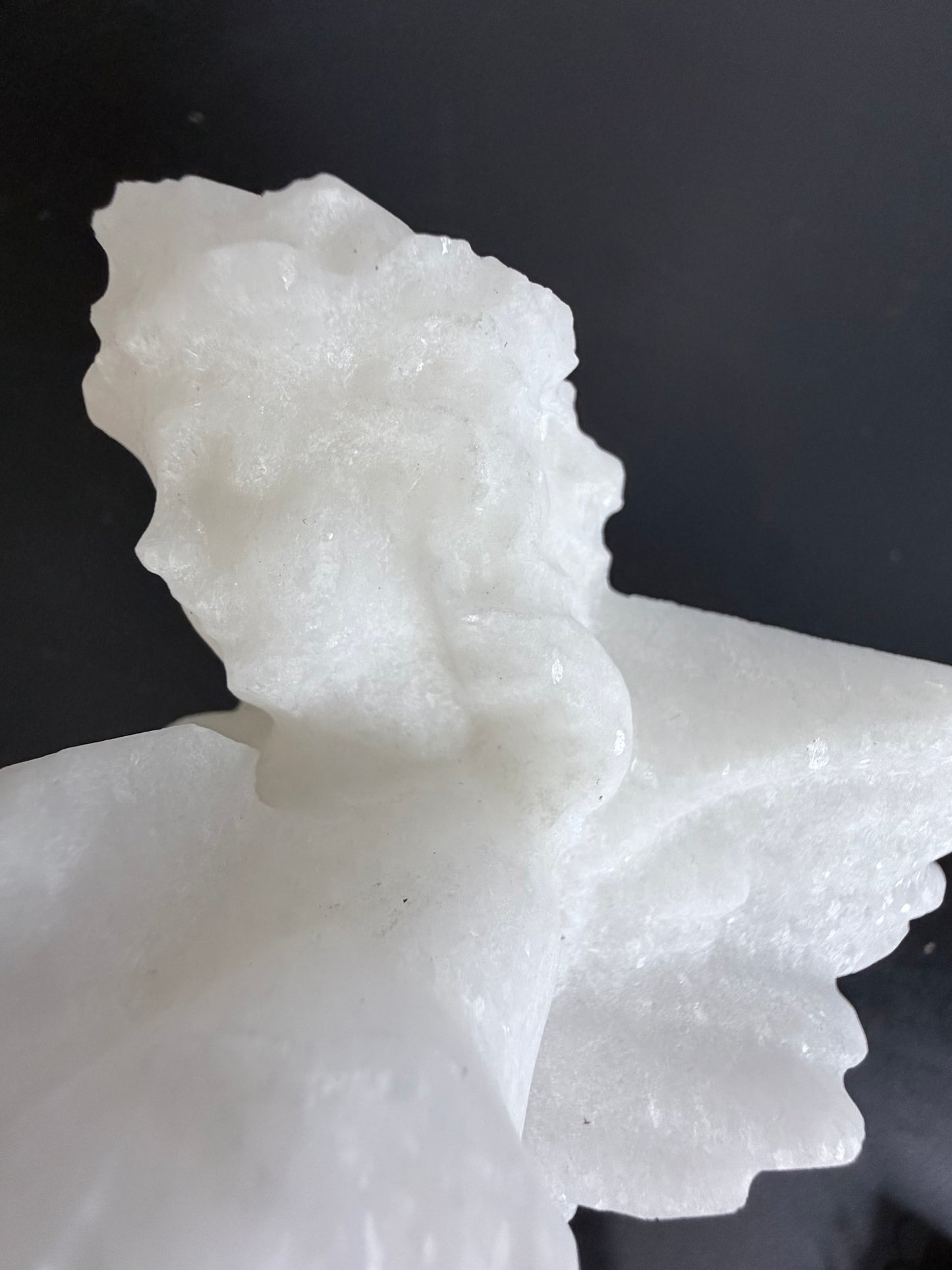 White Calcite Angel Crystal Carving – 15cm