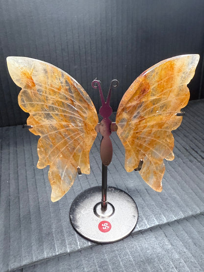 Golden Healer Quartz Butterfly