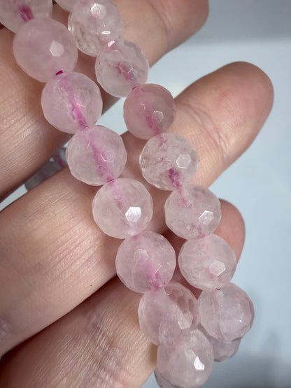 8mm Rose Quartz Faceted Bracelet

Love • Emotional Healing • Self-Love