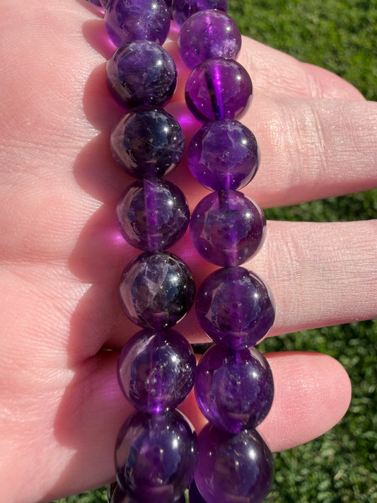 10mm A Grade Amethyst Bracelet