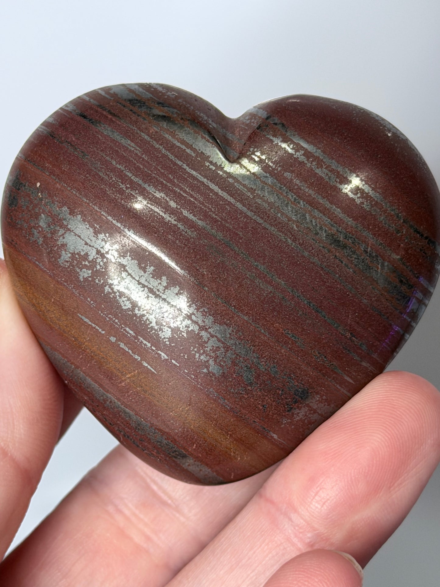 Tiger Iron Heart – 125g Natural Crystal Heart | 5.6cm