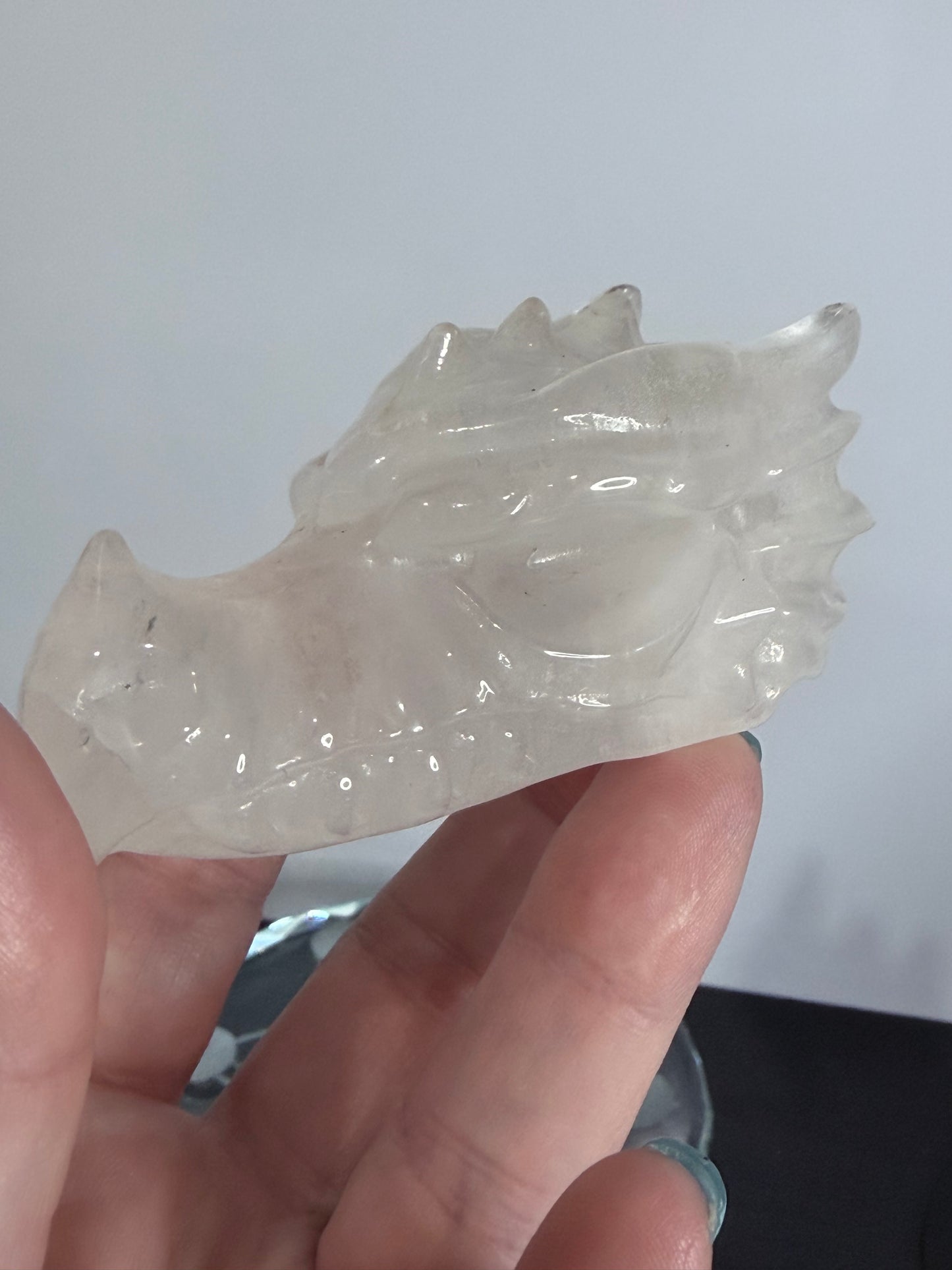 Clear Quartz Dragon with Hematoid Inclusion 7cm -