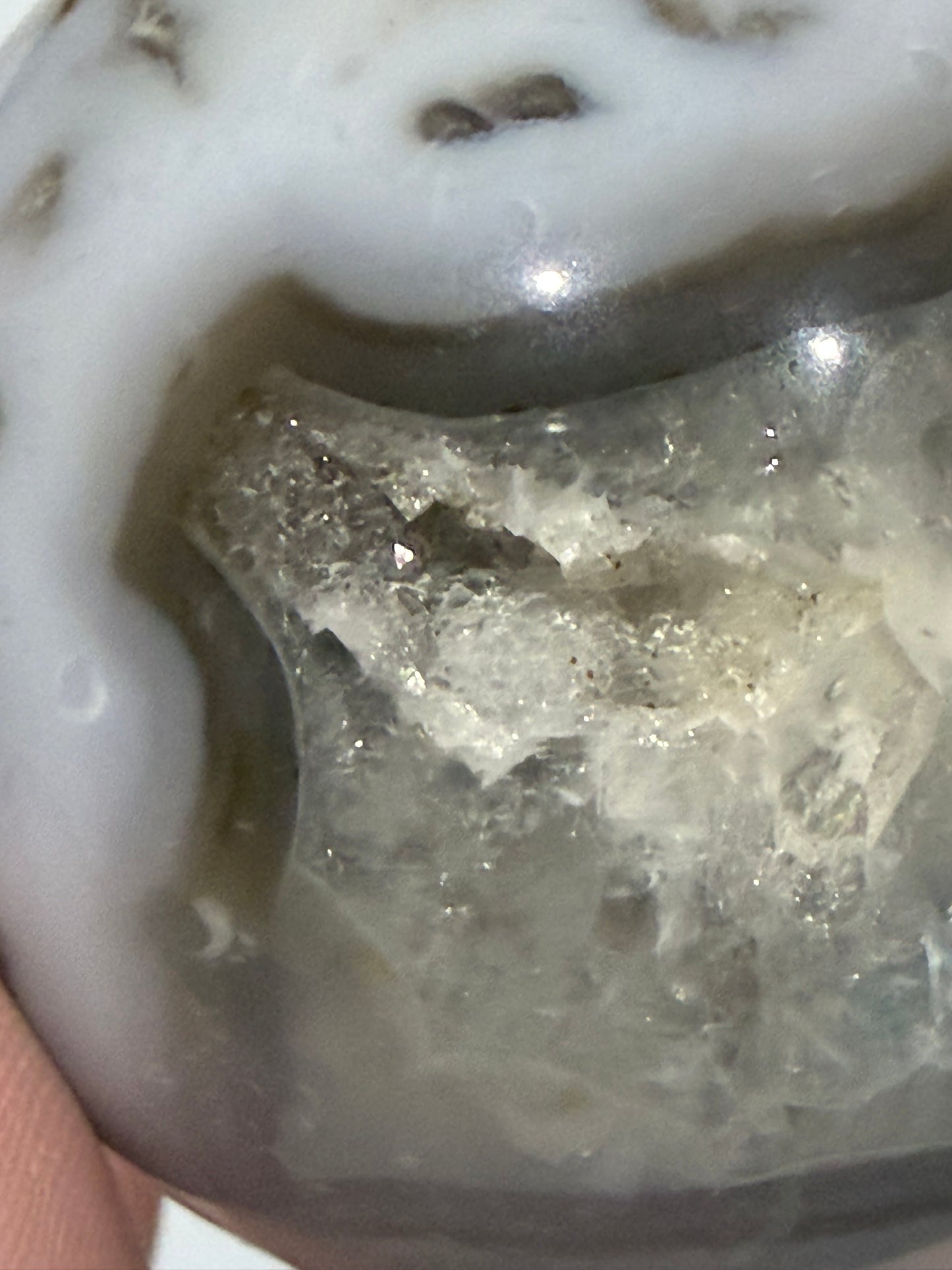 Moss Agate Druzy Sphere – 225g | 5.5cm