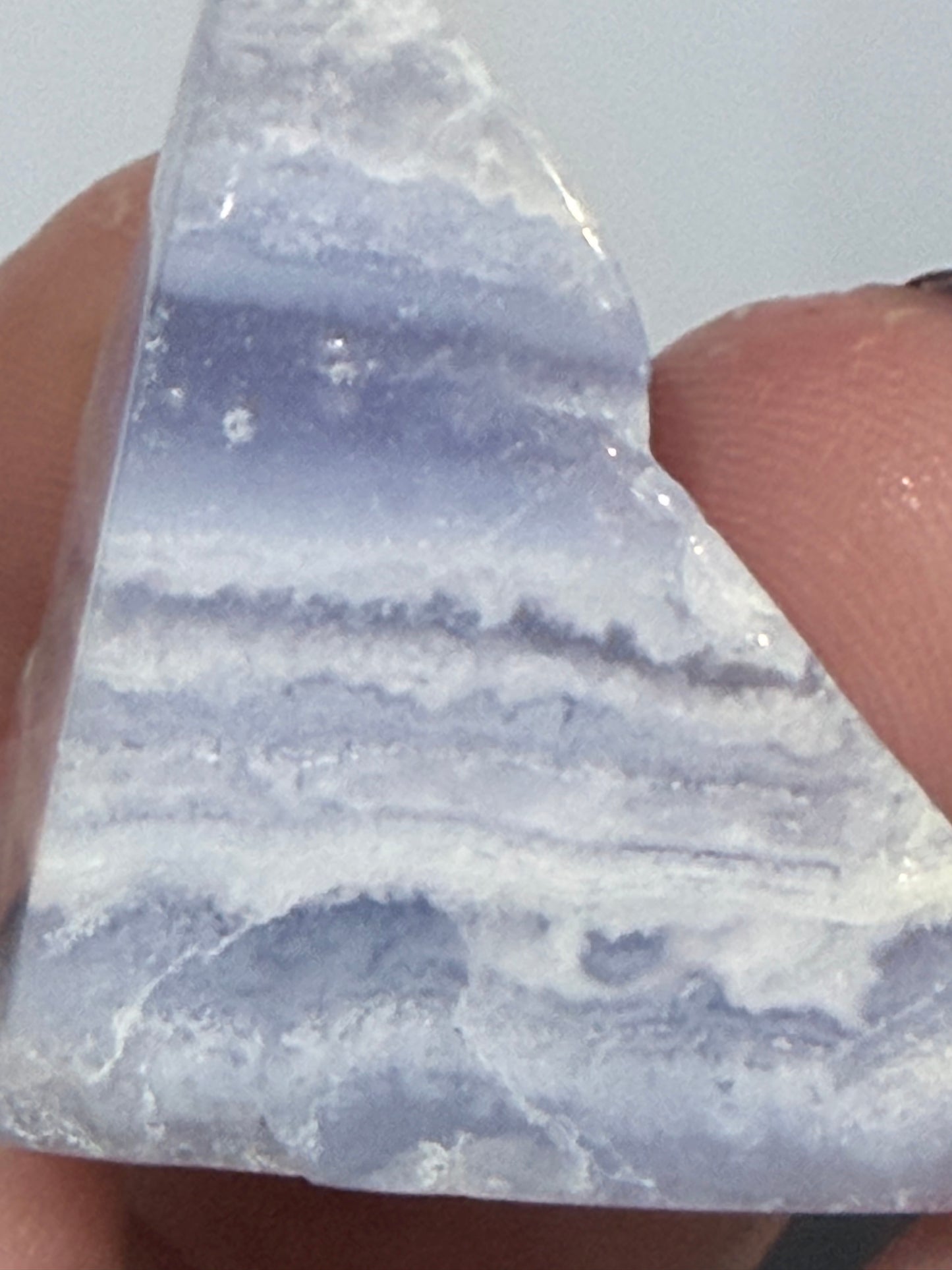 Blue Lace Agate Mini Freeform with Druzy F